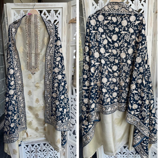 Banarasi tissue suit- E063B