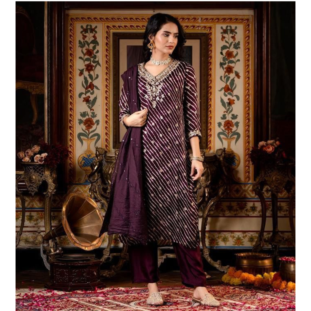 Chiffon Readymade Suit- R071