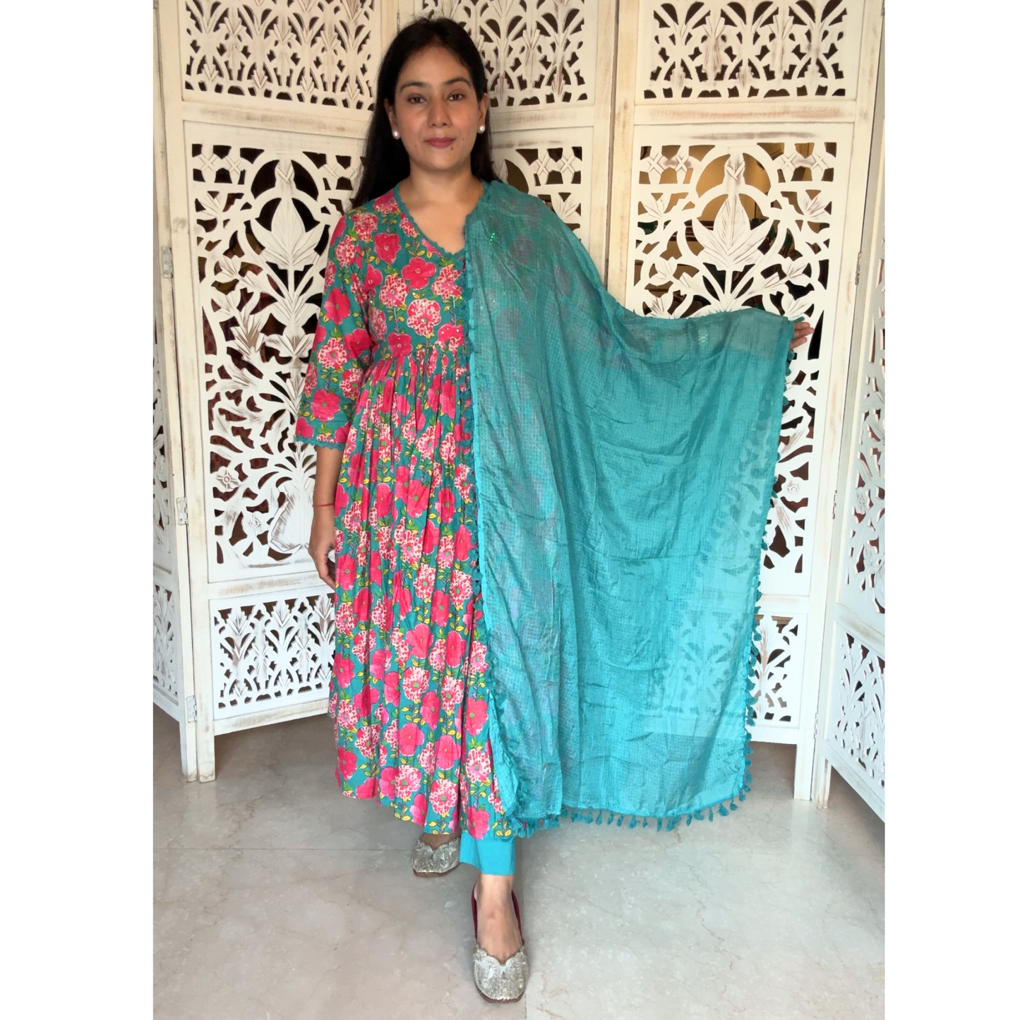 Cotton Anarakali Suit set- R080