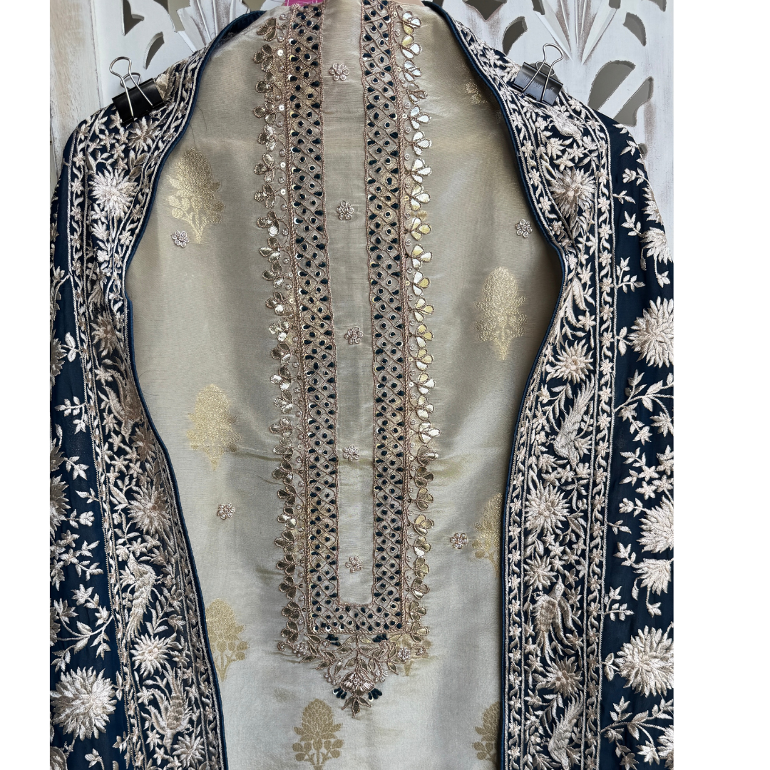Banarasi tissue suit- E063B