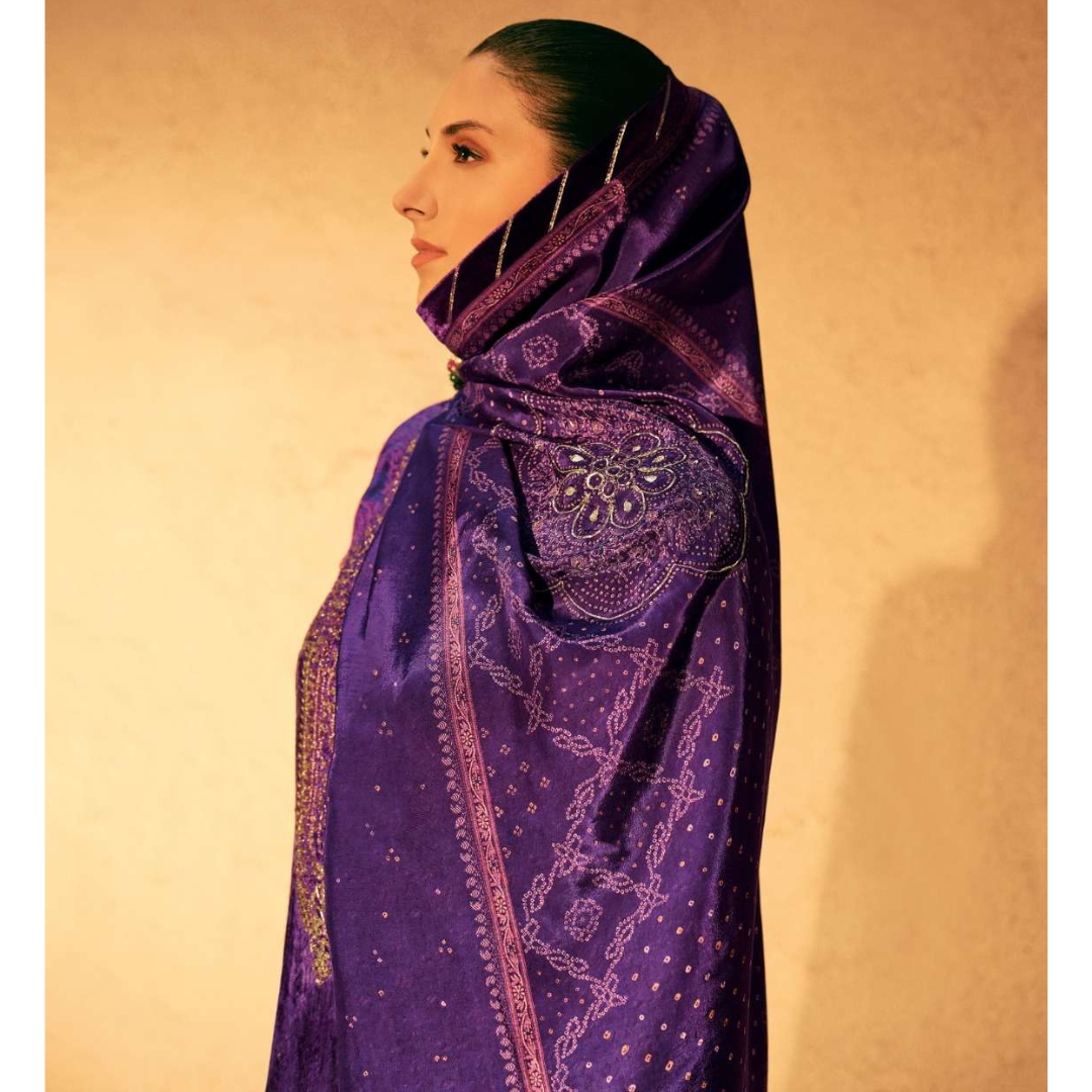 Velvet suit- Purple- E096