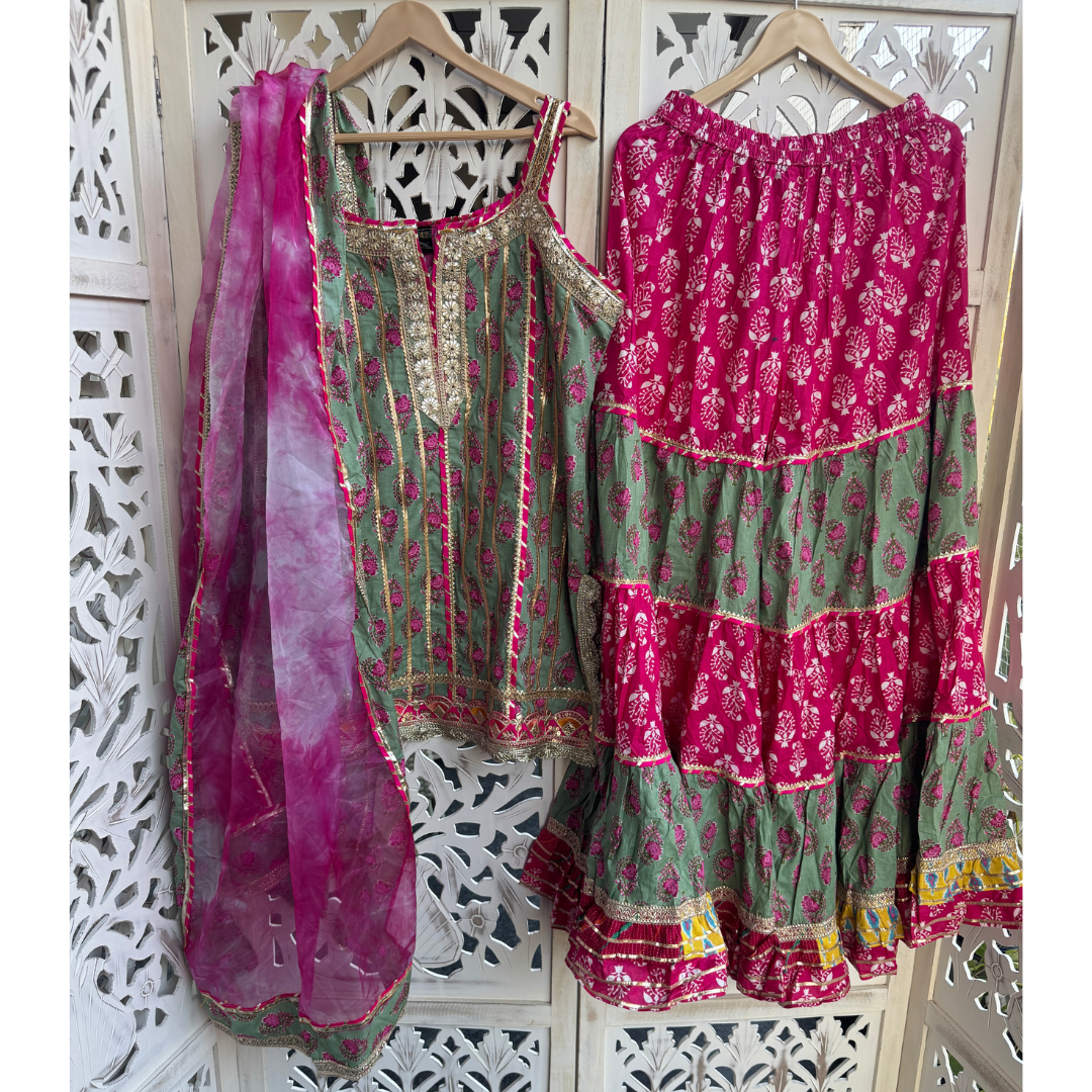 Cotton Sharara Set- R060