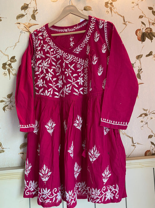 Short Kurti chikenkari- CH08